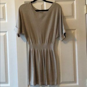Beige short glittery dress